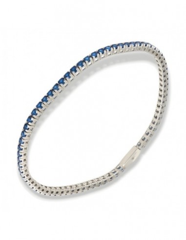 Bracciale Argento Tennis Zirconi Blu 2,5MM [53c31463]