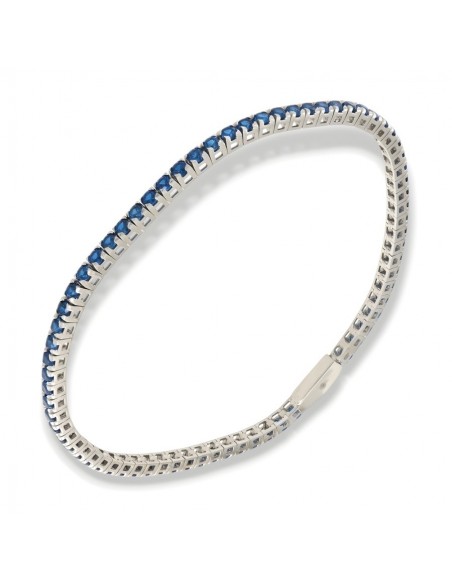 Bracciale Argento Tennis Zirconi Blu 2,5MM [53c31463]