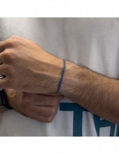 Bracciale Argento Tennis Zirconi Blu 2,5MM [53c31463] 2