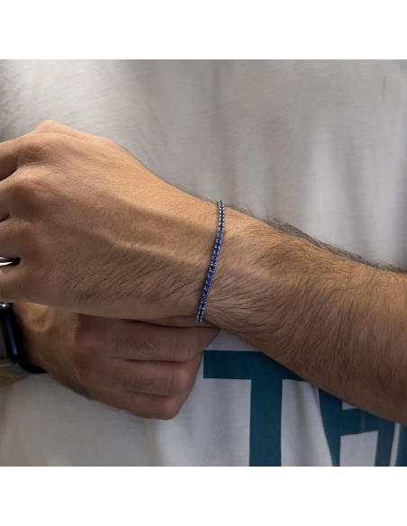 Bracciale Argento Tennis Zirconi Blu 2,5MM [1eaf2041]
