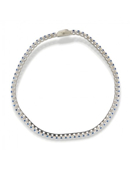 Bracciale Argento Tennis Zirconi Blu 2,5MM [1bff675f]