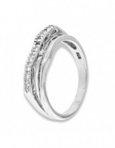 Anello Argento Rodiato Riviera Doppia Fascia [38db6f12]