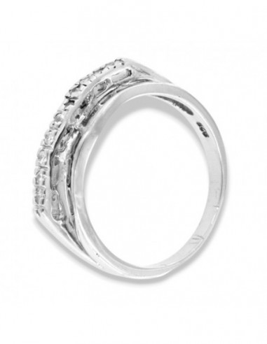 Anello Argento Rodiato Riviera Doppia Fascia [8f349f2b]