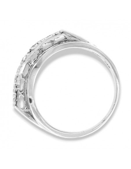 Anello Argento Rodiato Riviera Doppia Fascia [38295e2f]