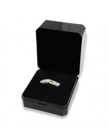 Anello Argento Rodiato Riviera Doppia Fascia [5612dc26]