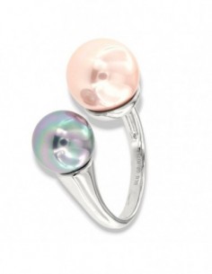 Anello Argento Rodiato Perle Bilogy [b232cf9c]