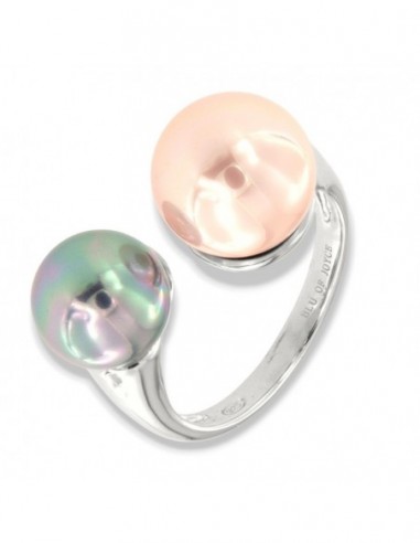 Anello Argento Rodiato Perle Bilogy [e8166fc0]