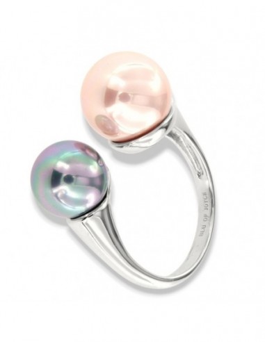 Anello Argento Rodiato Perle Bilogy [ed4628de]