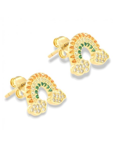 Orecchini Argento Dorato Arcobaleno [6f621c9c]