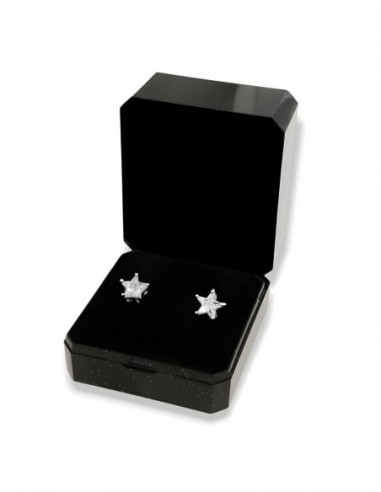 Orecchini Argento Rodiato Stella Zirconi Bianchi [d5ba33eb]