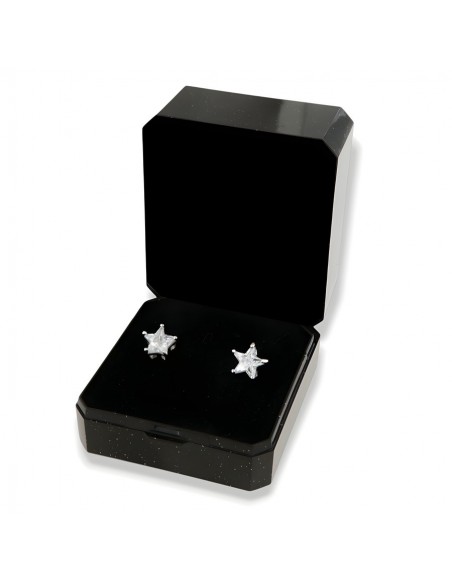 Orecchini Argento Rodiato Stella Zirconi Bianchi [d5ba33eb]