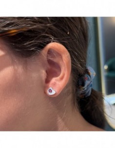 Orecchini Argento Rodiato Cuore Coccinella [cd4beea6] 2