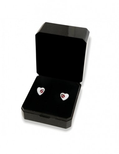 Orecchini Argento Rodiato Cuore Coccinella [65803c25]