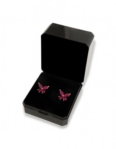 Orecchini Argento Dorato Farfalla Fucsia [874191d8]