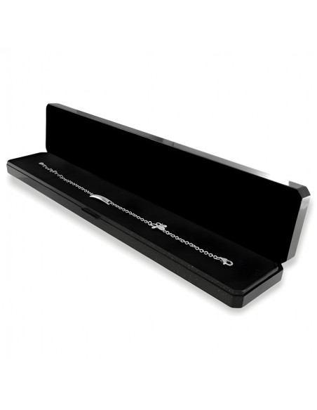 Bracciale Argento Rodiato Neonato Farfalla Piastra [86e44538]