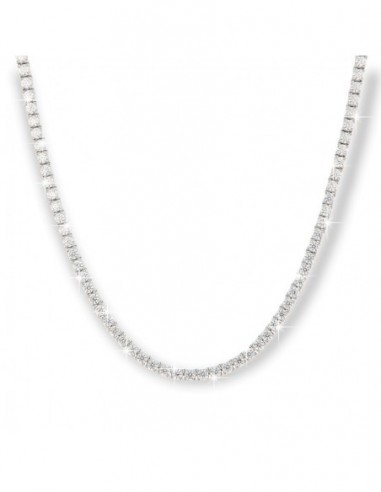 Collana Argento Rodiato Tennis Zirconi Bianchi 2,5 [e710af95]