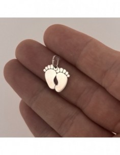Ciondolo Argento Rodiato Piedi Uniti [dcf30673] 2