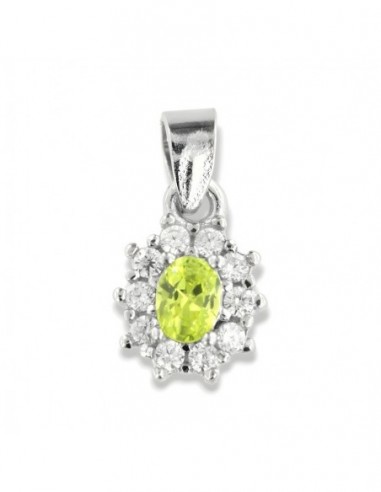 Ciondolo Argento Rodiato Principessa Fluo 4x3MM [bbb1830c]