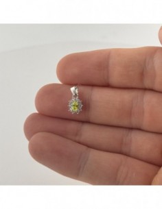 Ciondolo Argento Rodiato Principessa Fluo 4x3MM [bbb1830c] 2