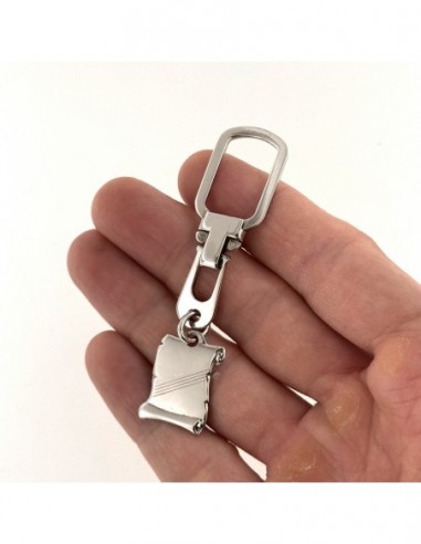 Ciondolo Argento Rodiato Portachiavi Pergamena [73bd4a5f]
