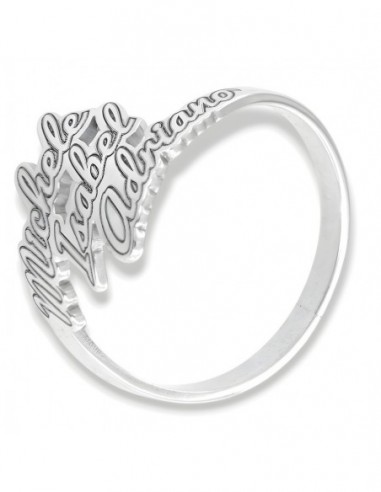 Anello Argento Rodiato Nomi Personalizzati [b81077a2]