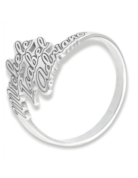 Anello Argento Rodiato Nomi Personalizzati [b81077a2]