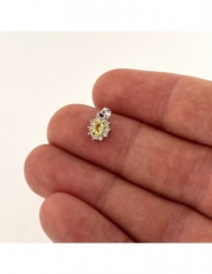 Ciondolo Argento Rodiato Principessa Gialla 4x3 [f1eb91f0] 2