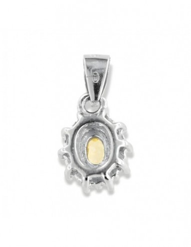 Ciondolo Argento Rodiato Principessa Gialla 4x3 [7175fbed]