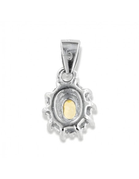 Ciondolo Argento Rodiato Principessa Gialla 4x3 [7175fbed]