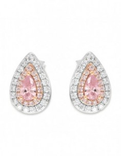 Orecchini Argento Rodiato Principessa Goccia Rosa [8c6aec99]