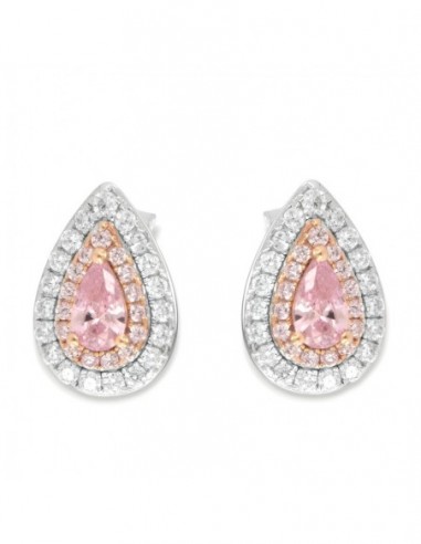 Orecchini Argento Rodiato Principessa Goccia Rosa [8c6aec99]