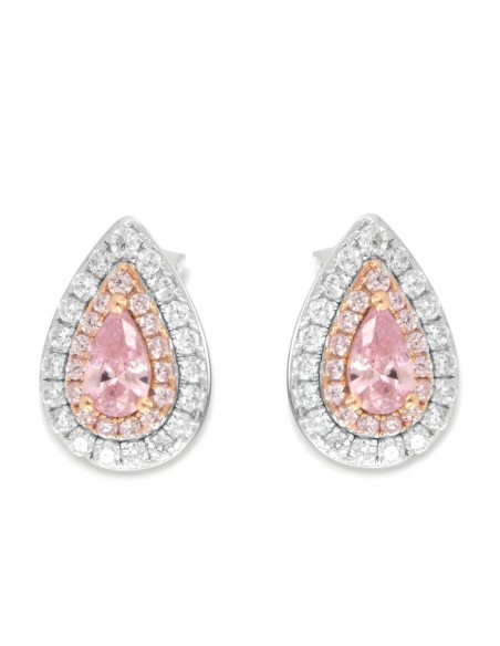 Orecchini Argento Rodiato Principessa Goccia Rosa [8c6aec99]