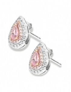 Orecchini Argento Rodiato Principessa Goccia Rosa [8c6aec99] 2