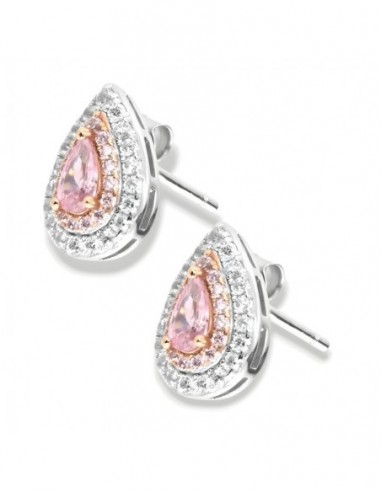 Orecchini Argento Rodiato Principessa Goccia Rosa [137bcd9e]