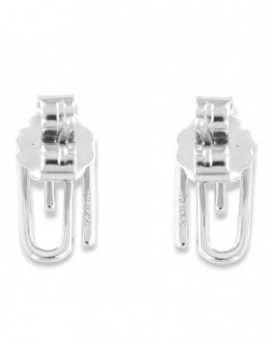 Orecchini Argento Rodiato Graffetta Zirconi Bianchi [97178deb]