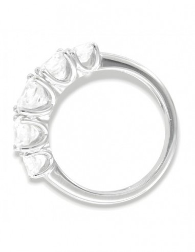 Anello Argento Rodiato Riviera Zirconi Degradè [6fa3bcca]