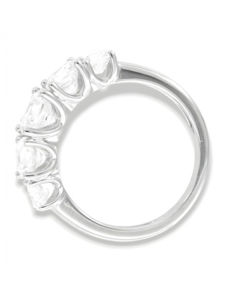 Anello Argento Rodiato Riviera Zirconi Degradè [6fa3bcca]