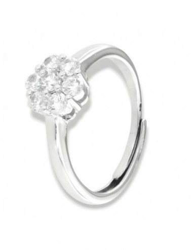Anello Argento Rodiato Magic Fiore [9a375b1a]