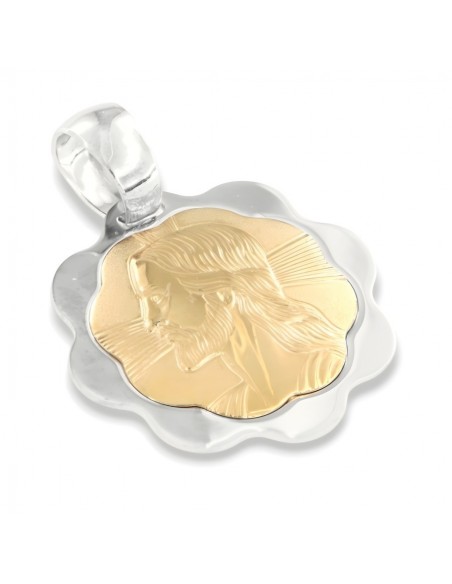 Ciondolo Oro Giallo Piastra Gesù oro Bianco [8c8fd227]