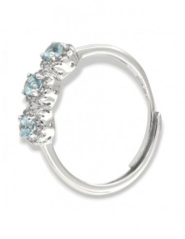 Anello Argento Rodiato Trilogy Magic Celeste [55085a87]