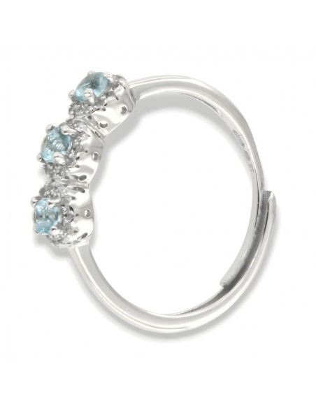 Anello Argento Rodiato Trilogy Magic Celeste [55085a87]
