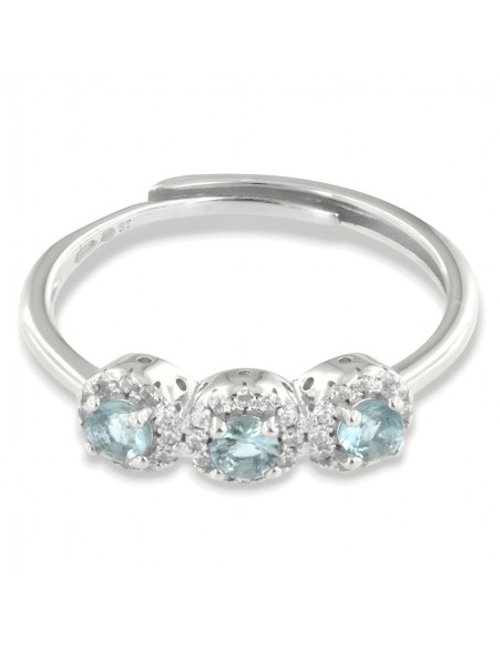 Anello Argento Rodiato Trilogy Magic Celeste [3b33d88e]