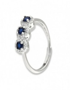 Anello Argento Rodiato Trilogy Magic Blu [ebd58cc3]