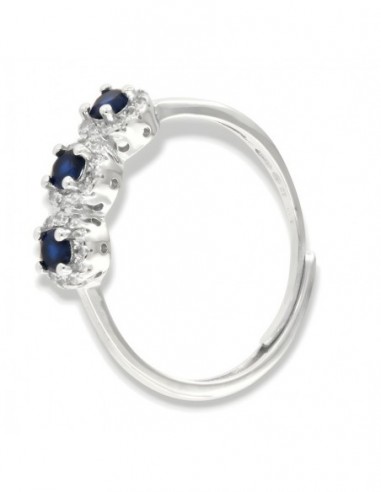 Anello Argento Rodiato Trilogy Magic Blu [34da24ec]