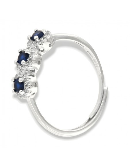 Anello Argento Rodiato Trilogy Magic Blu [34da24ec]