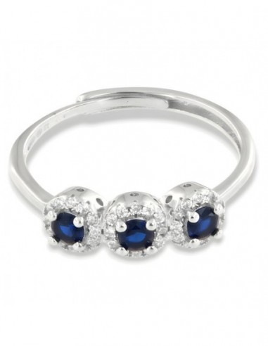 Anello Argento Rodiato Trilogy Magic Blu [5ae1a6e5]