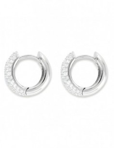 Orecchini Argento Rodiato Cerchi 14MM Zirconi Bianchi [86f2d858] 2