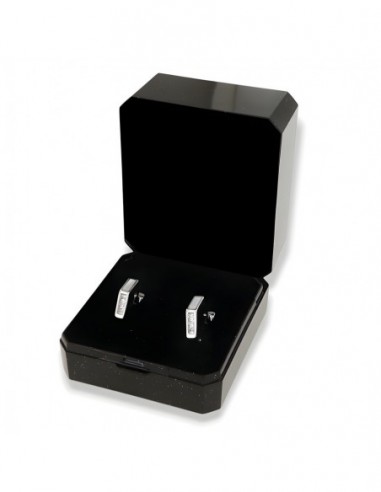 Orecchini Argento Rodiato Cerchi Squadrati 11MM [8d8afb0c]