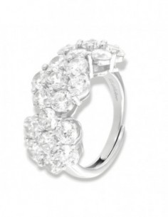 Anello Argento Rodiato Trilogy 6+1 Zirconi Bianchi [f6b01115]