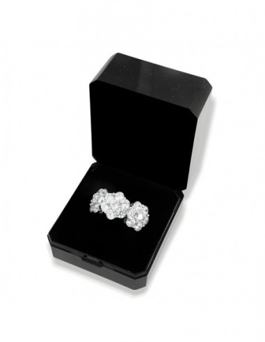 Anello Argento Rodiato Trilogy 6+1 Zirconi Bianchi [c1d1e7a6]